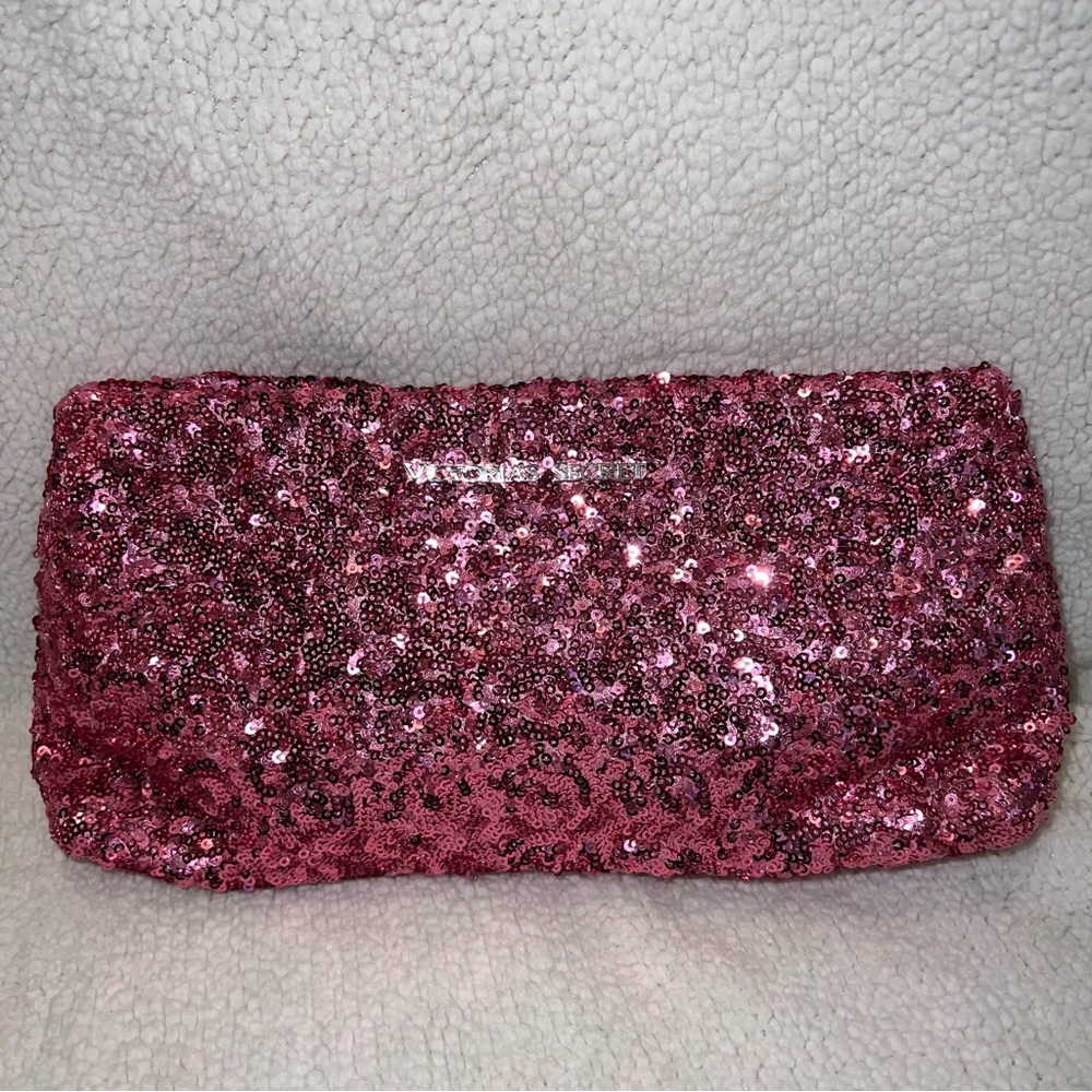 Victoria’s Secret pink sequin clutch